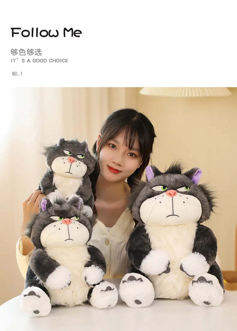 15-35cm Kawaii Cinderella Lucifer Cat Plush Toys Soft Anime Cartoon Princess Kids Stuffed Animals Doll Children's Birthday Gifts
