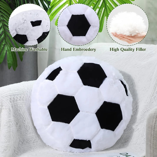 Creative Football Plush Pillow, Fan Cushion, Boyfriend Football Cushion, Home Decoration, Sports Fan,Cute Soccer Shaped
