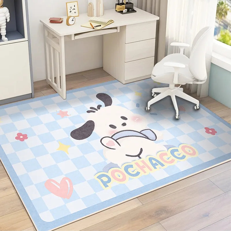 MINISO Cute Cartoon Kirby Super Star Carpet Door Mat Living Room Bedroom Bath Entrance Carpet Non-slip Home Decor Girl Child Rug