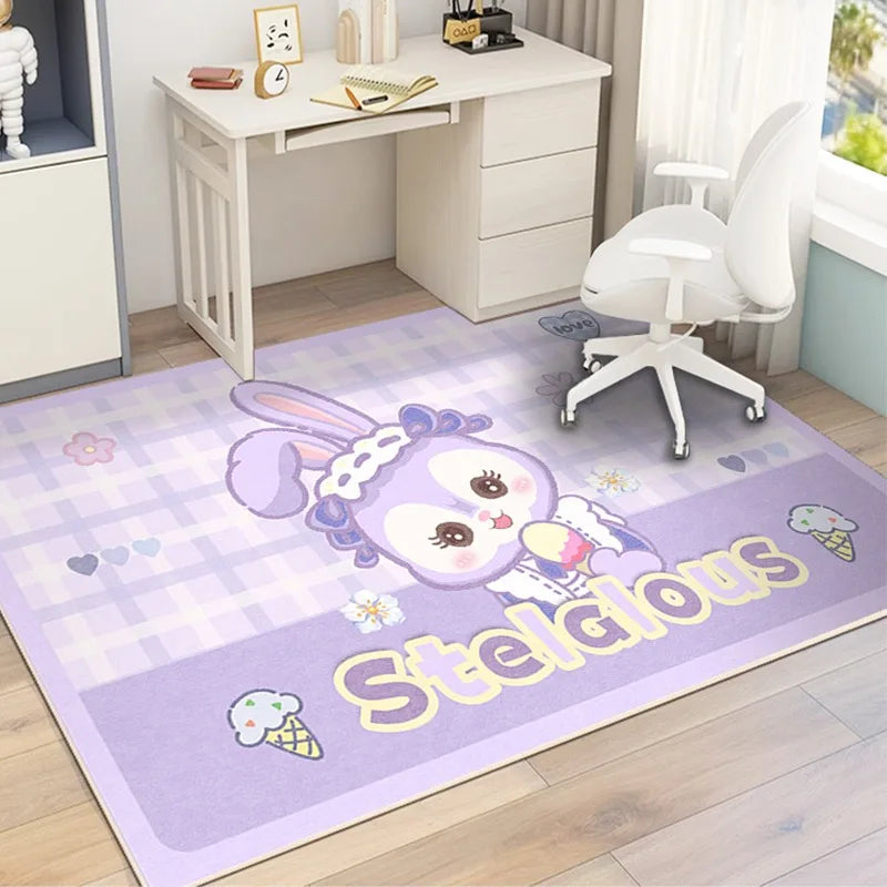MINISO Cute Cartoon Kirby Super Star Carpet Door Mat Living Room Bedroom Bath Entrance Carpet Non-slip Home Decor Girl Child Rug