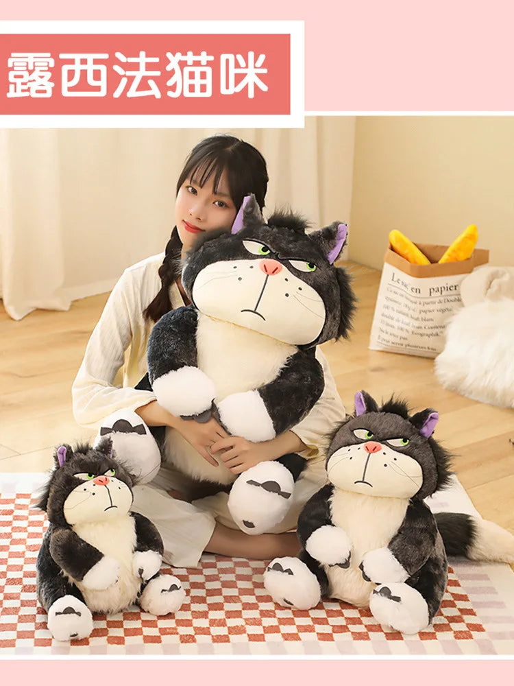 15-35cm Kawaii Cinderella Lucifer Cat Plush Toys Soft Anime Cartoon Princess Kids Stuffed Animals Doll Children's Birthday Gifts