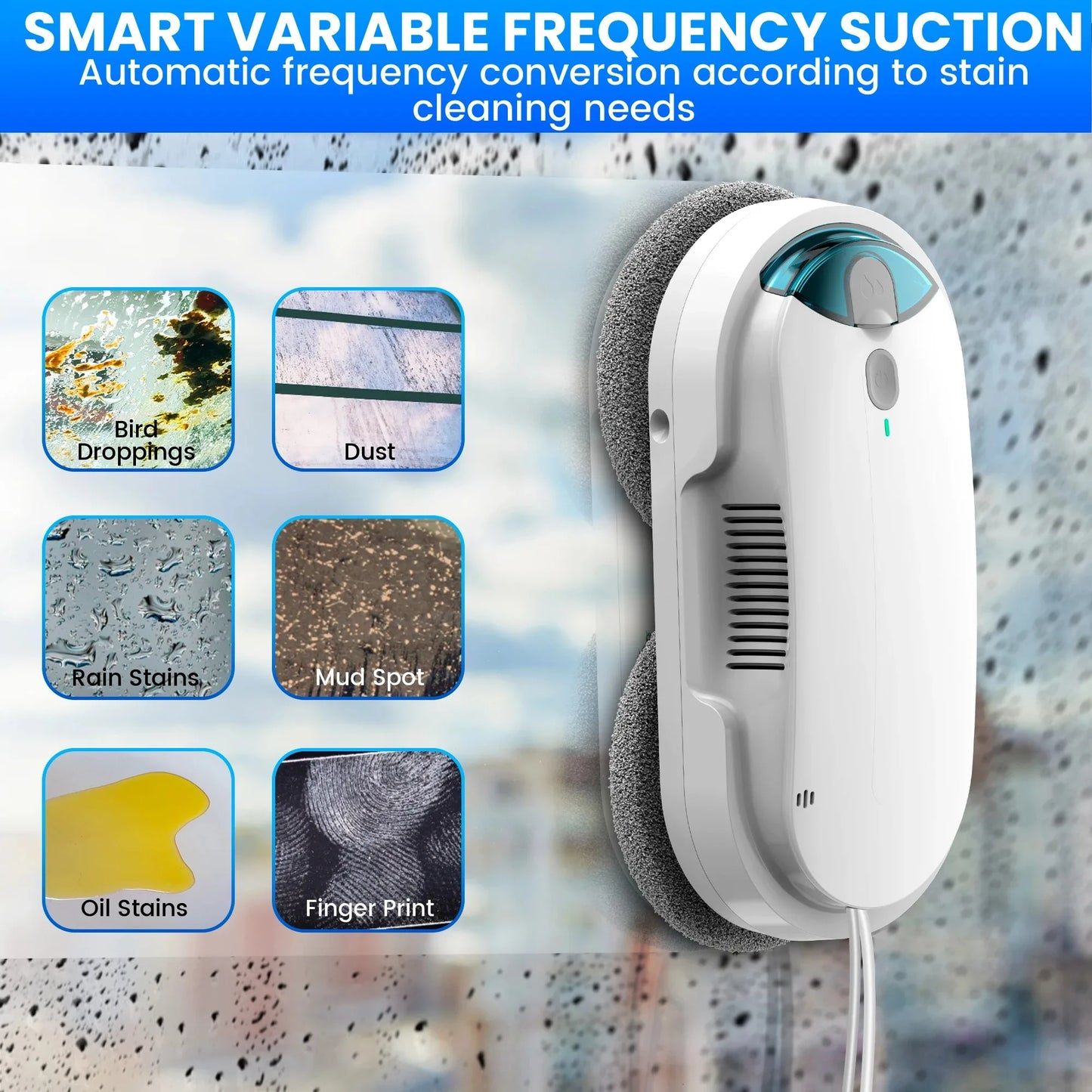 INSE Window Automatic Water Spray Cleaning Robot Vacuum Cleaner With Remote Control Smart Cleaning Machine for Home Glass Washer