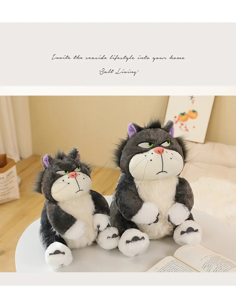 15-35cm Kawaii Cinderella Lucifer Cat Plush Toys Soft Anime Cartoon Princess Kids Stuffed Animals Doll Children's Birthday Gifts