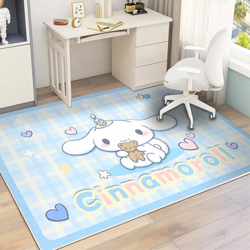 MINISO Cute Cartoon Kirby Super Star Carpet Door Mat Living Room Bedroom Bath Entrance Carpet Non-slip Home Decor Girl Child Rug