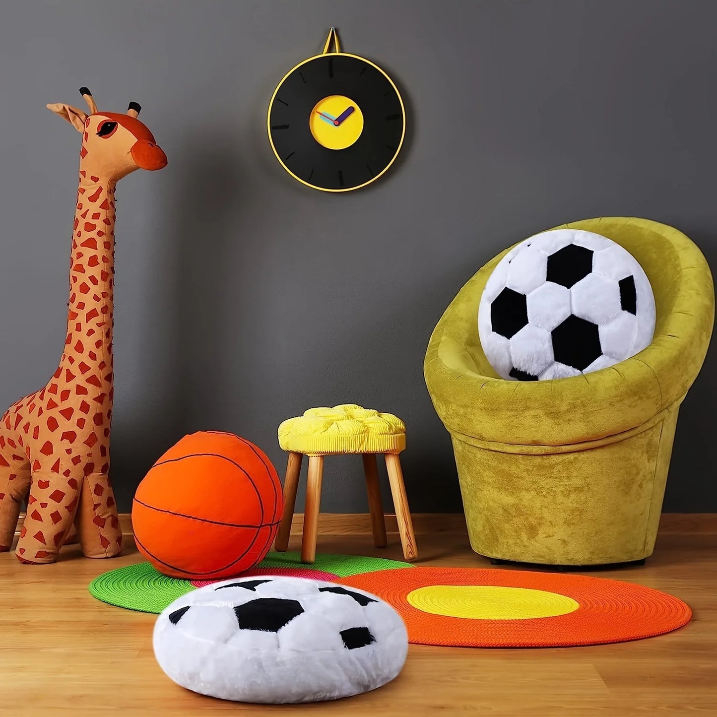 Creative Football Plush Pillow, Fan Cushion, Boyfriend Football Cushion, Home Decoration, Sports Fan,Cute Soccer Shaped