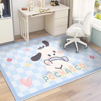 MINISO Cute Cartoon Kirby Super Star Carpet Door Mat Living Room Bedroom Bath Entrance Carpet Non-slip Home Decor Girl Child Rug