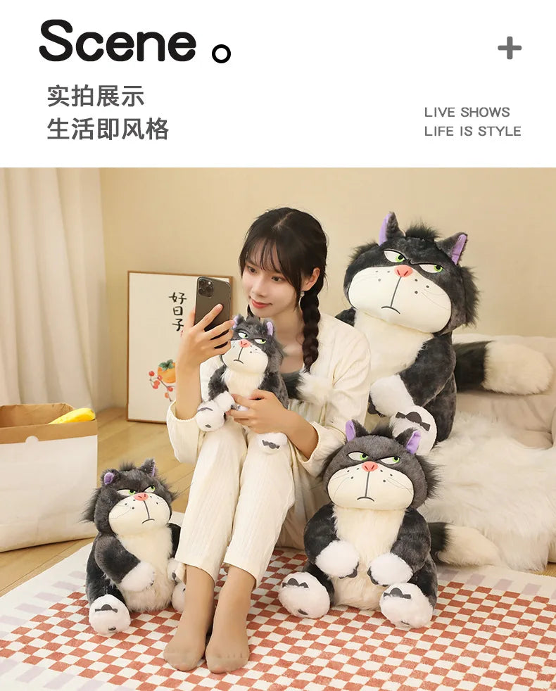 15-35cm Kawaii Cinderella Lucifer Cat Plush Toys Soft Anime Cartoon Princess Kids Stuffed Animals Doll Children's Birthday Gifts