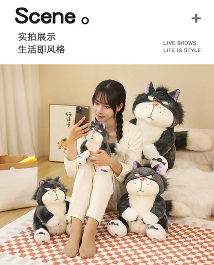 15-35cm Kawaii Cinderella Lucifer Cat Plush Toys Soft Anime Cartoon Princess Kids Stuffed Animals Doll Children's Birthday Gifts