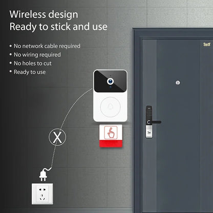 Doorbell Smart Home Door Bell Wireless Rechargeable Battery Outdoor HD Camera Two Way Audio Visual phone monitoring Doorbell