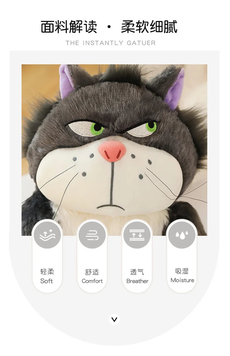 15-35cm Kawaii Cinderella Lucifer Cat Plush Toys Soft Anime Cartoon Princess Kids Stuffed Animals Doll Children's Birthday Gifts