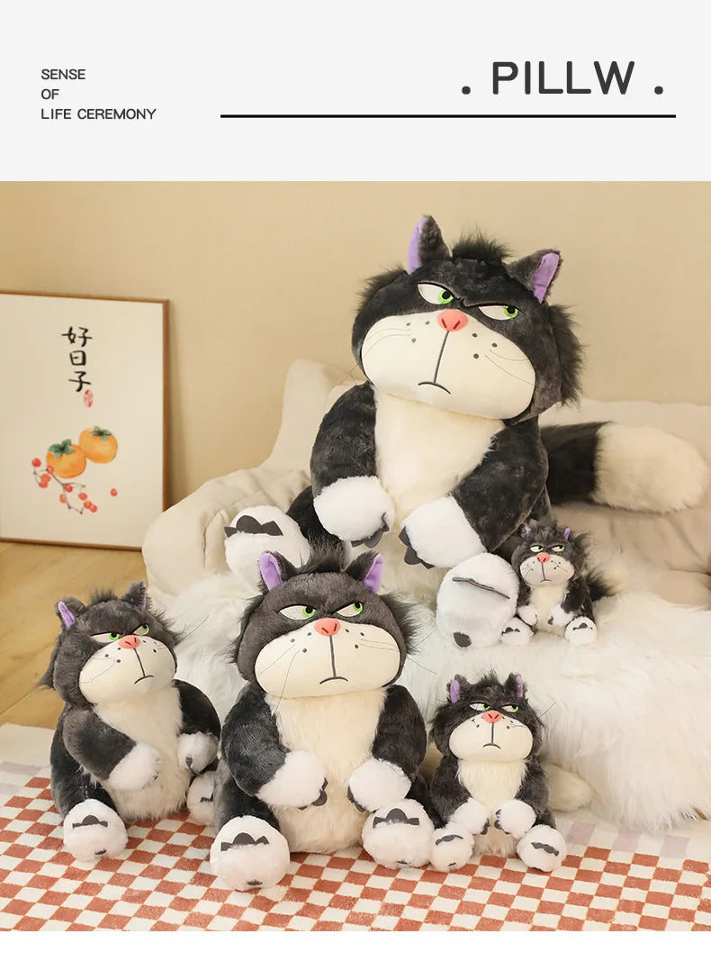 15-35cm Kawaii Cinderella Lucifer Cat Plush Toys Soft Anime Cartoon Princess Kids Stuffed Animals Doll Children's Birthday Gifts