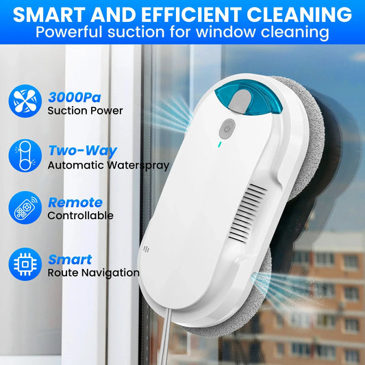 INSE Window Automatic Water Spray Cleaning Robot Vacuum Cleaner With Remote Control Smart Cleaning Machine for Home Glass Washer