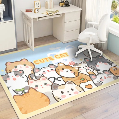 MINISO Cute Cartoon Kirby Super Star Carpet Door Mat Living Room Bedroom Bath Entrance Carpet Non-slip Home Decor Girl Child Rug
